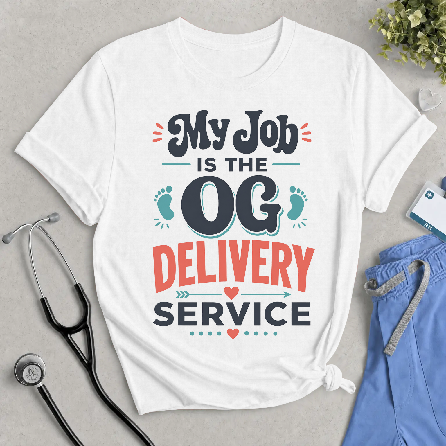 Retro L&D Nurse Shirt | OG Delivery Service Tee | Labor and Delivery Nurse Gift | Groovy OBGYN Nursing T-Shirt