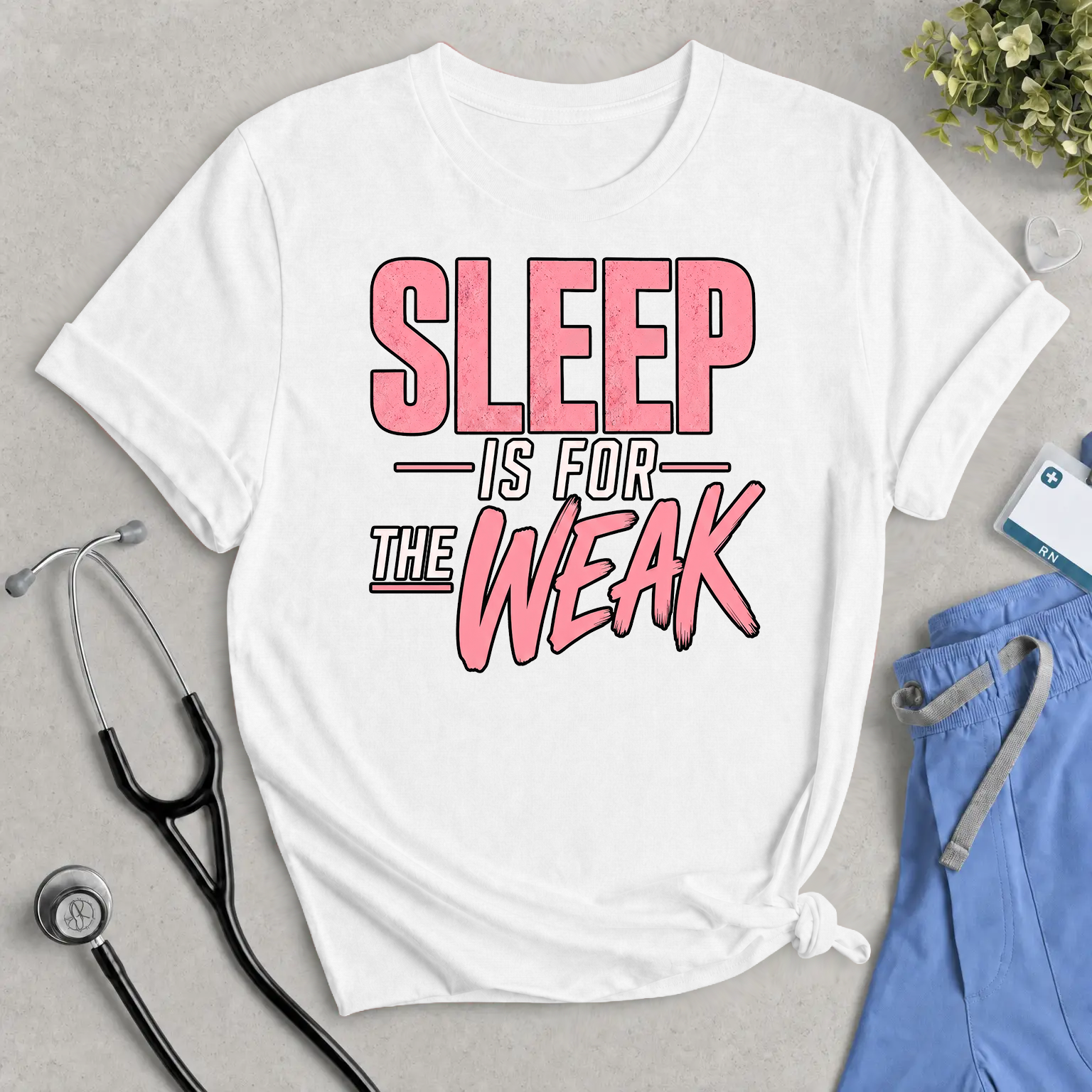 Sleep Is For The Weak Tee — Funny Motivational Graphic T-Shirt