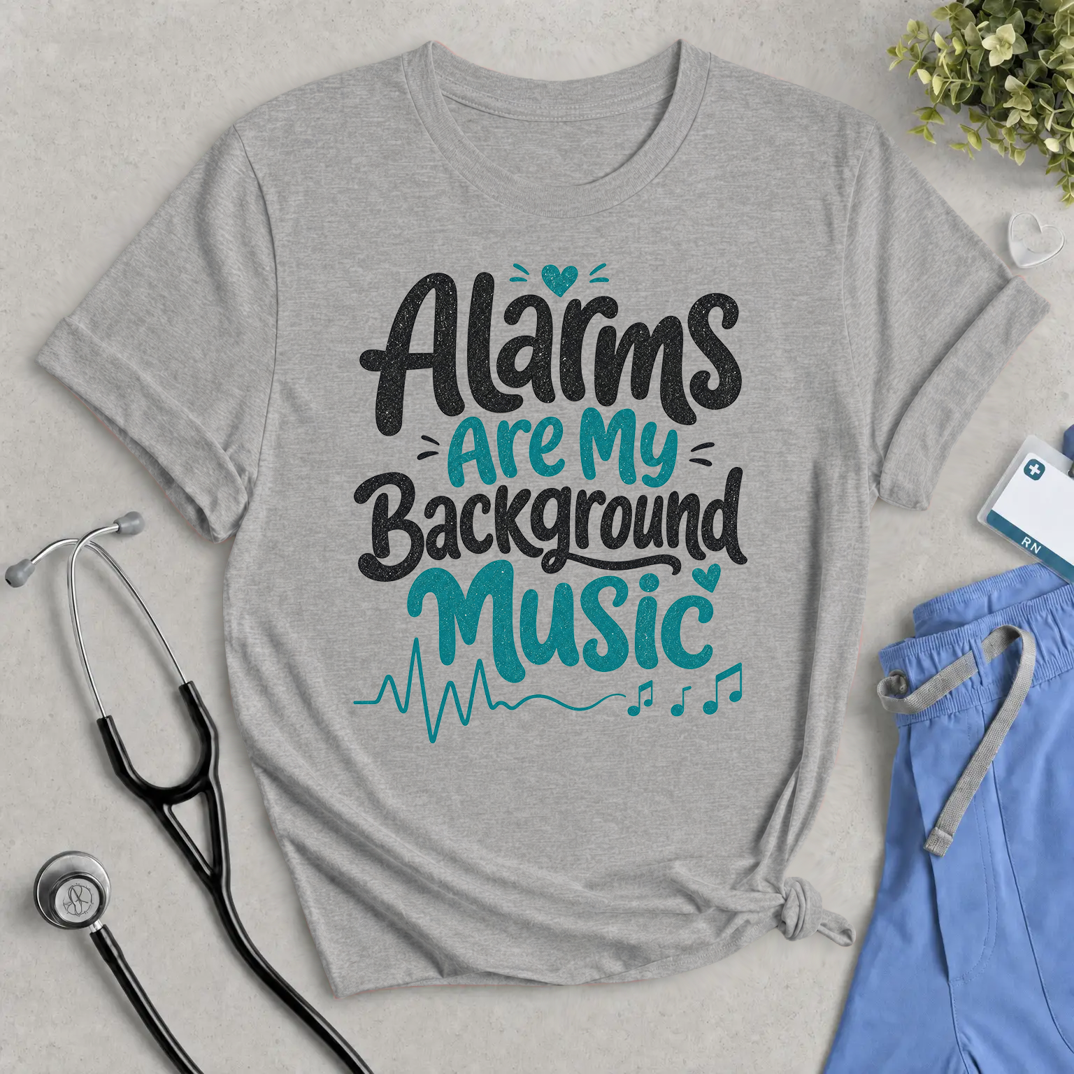 Alarms Are My Background Music T‑Shirt