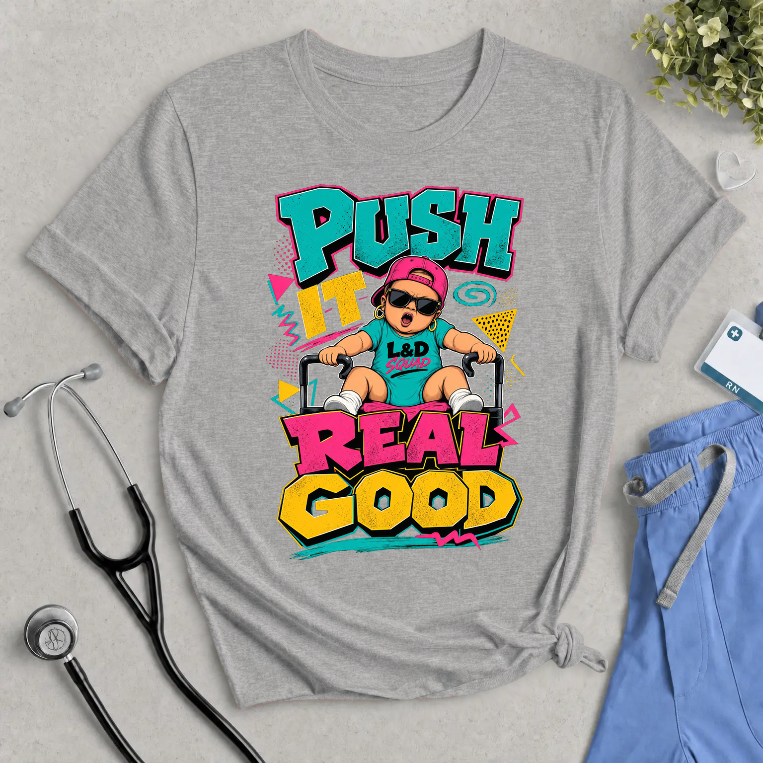 Push It Real Good - Retro L&D Squad Tee