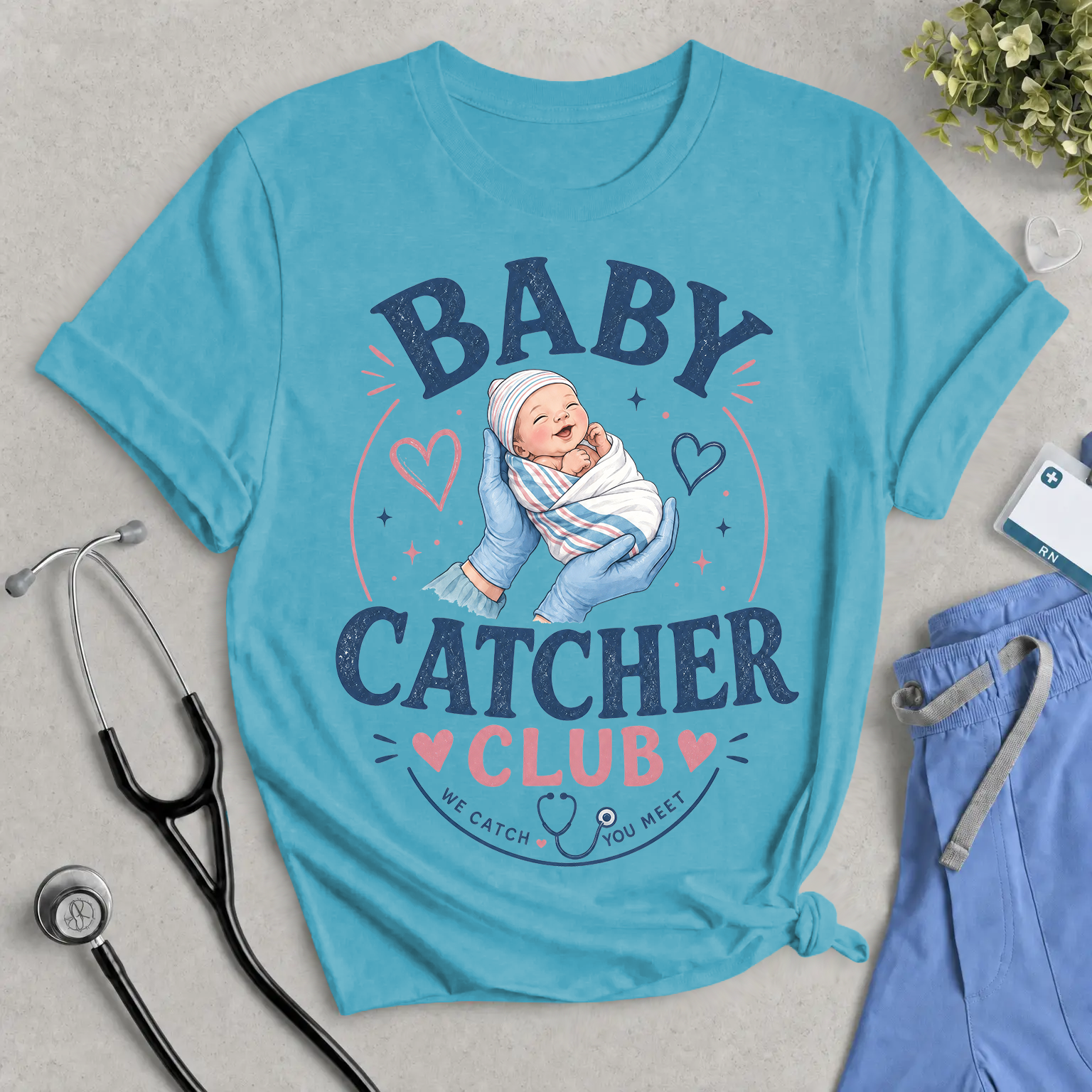 Baby Catcher Club T-Shirt – Midwife & Delivery Nurse Tee