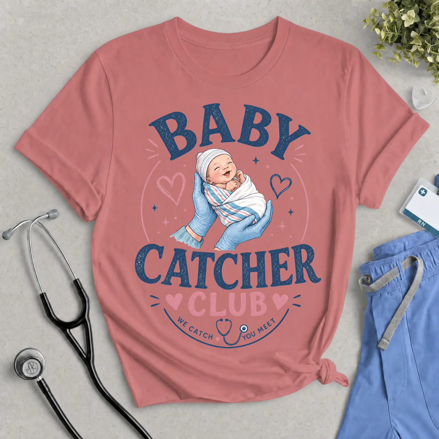 Baby Catcher Club T-Shirt – Midwife & Delivery Nurse Tee