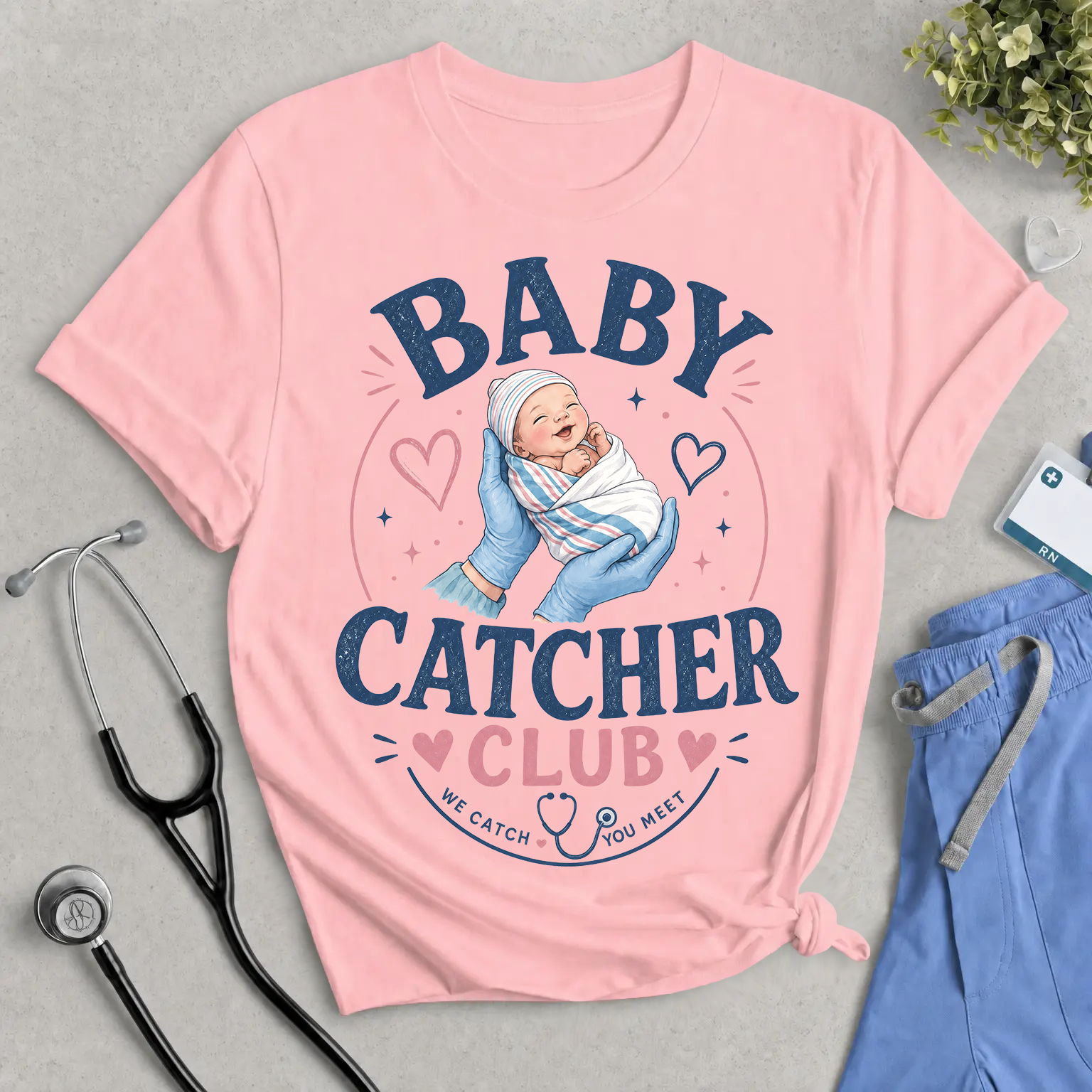 Baby Catcher Club T-Shirt – Midwife & Delivery Nurse Tee