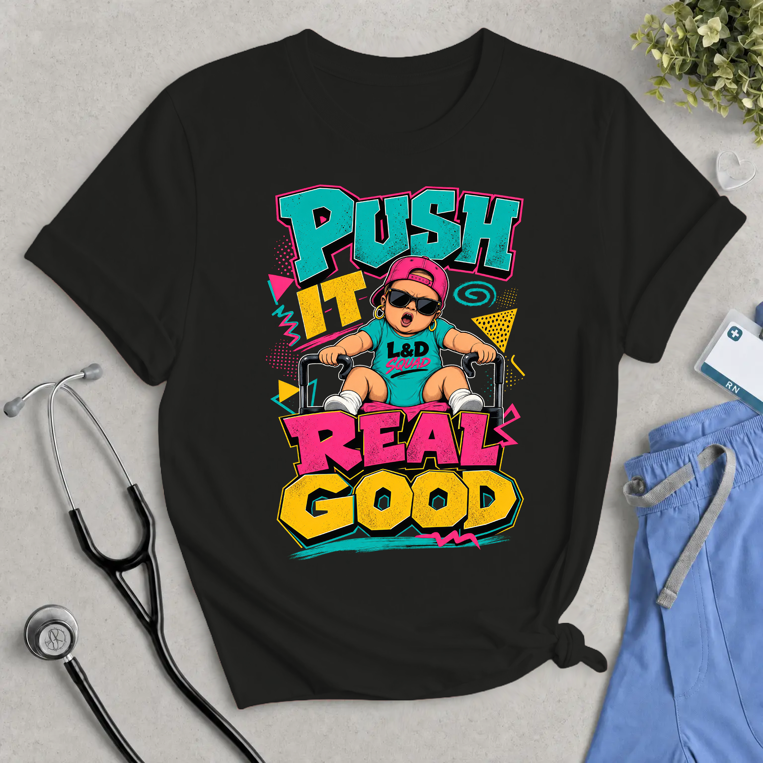 Push It Real Good - Retro L&D Squad Tee