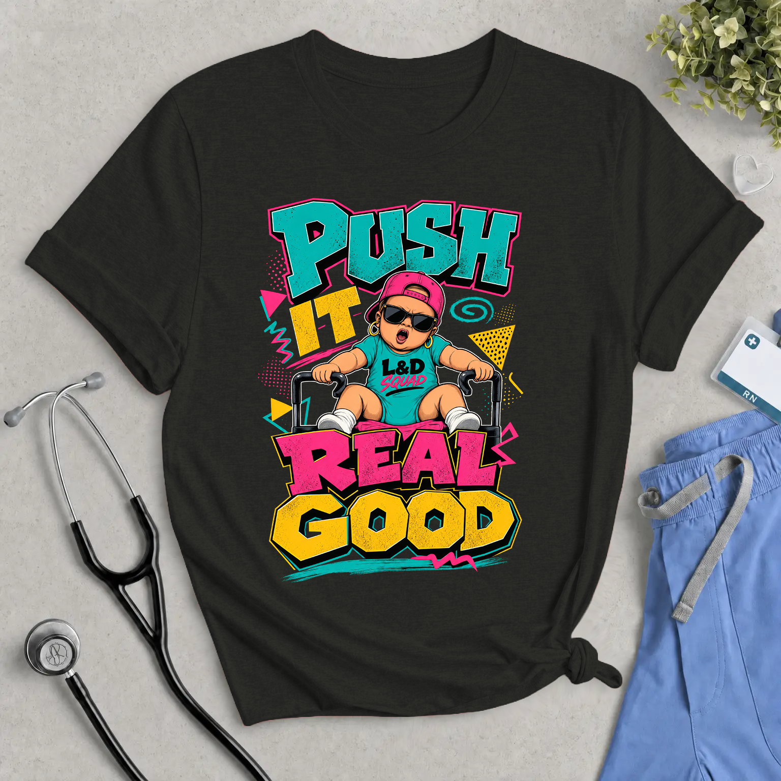 Push It Real Good - Retro L&D Squad Tee