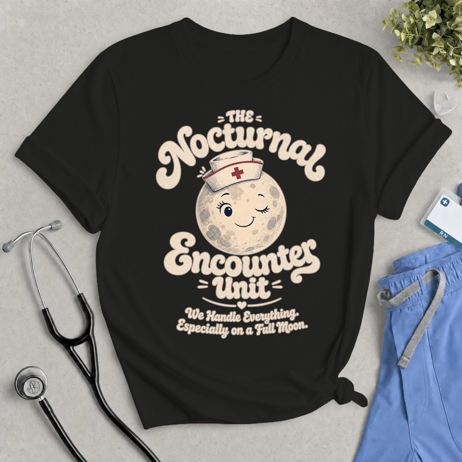 The Nocturnal Encounters Unit T-Shirt - Funny Night Shift & ER Nurse Tee