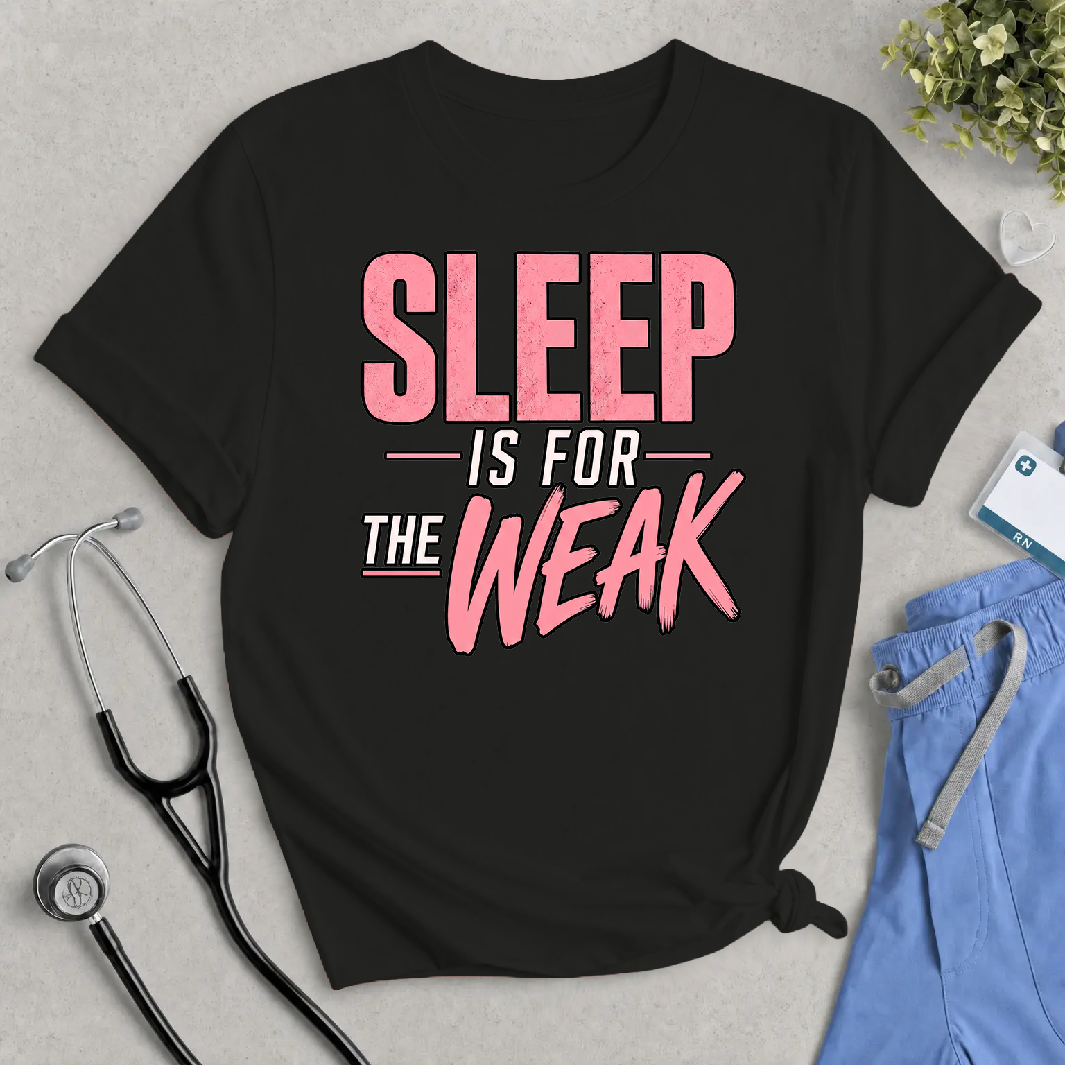 Sleep Is For The Weak Tee — Funny Motivational Graphic T-Shirt