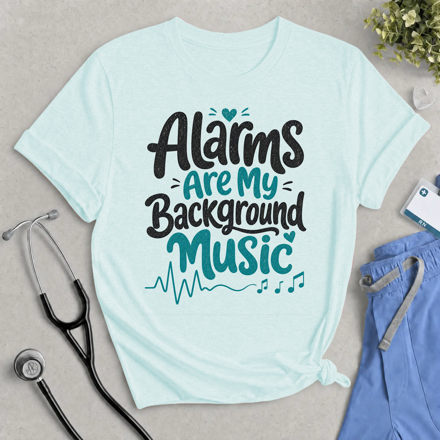 Alarms Are My Background Music T‑Shirt
