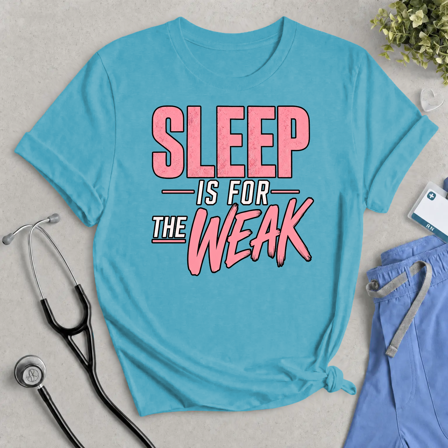 Sleep Is For The Weak Tee — Funny Motivational Graphic T-Shirt