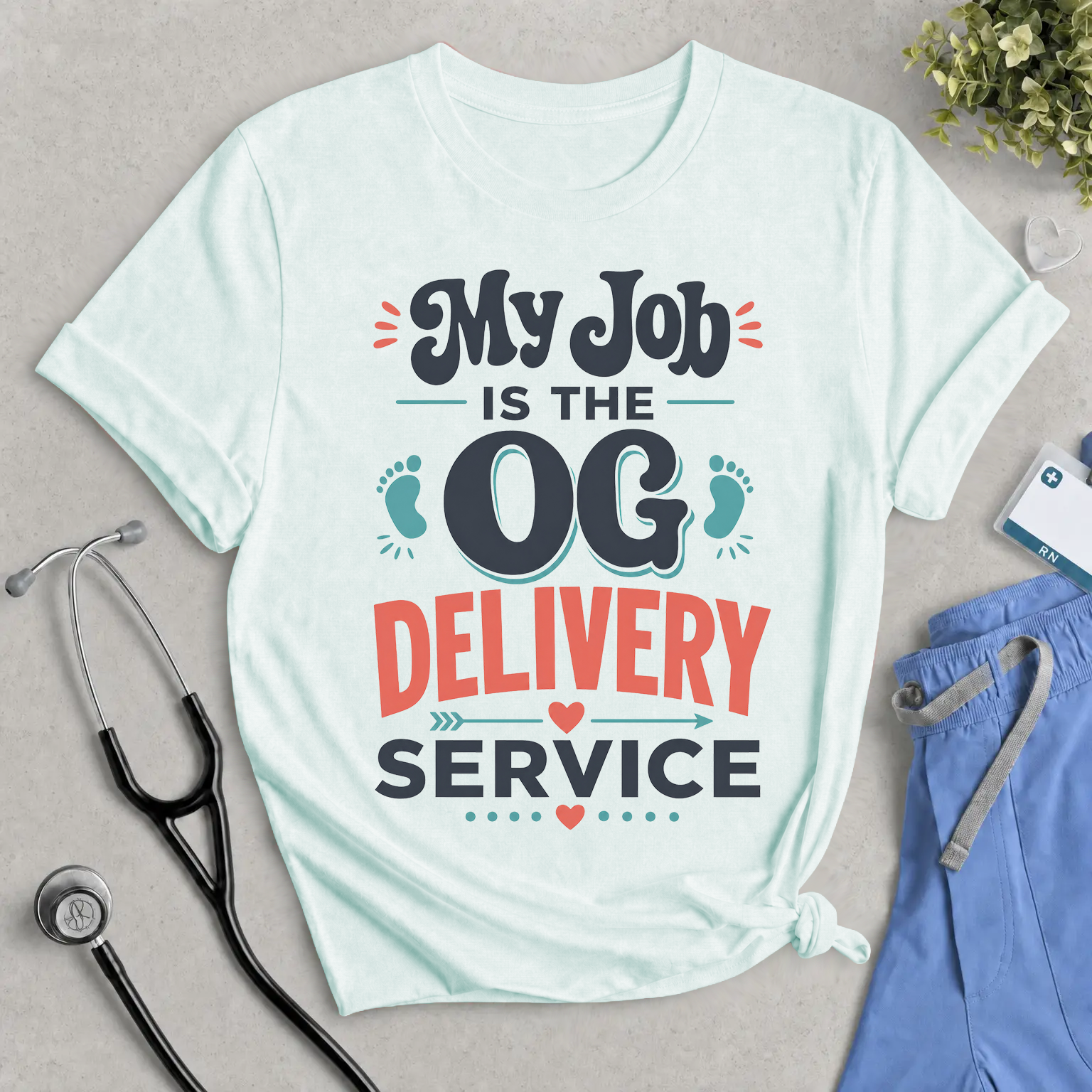 Retro L&D Nurse Shirt | OG Delivery Service Tee | Labor and Delivery Nurse Gift | Groovy OBGYN Nursing T-Shirt