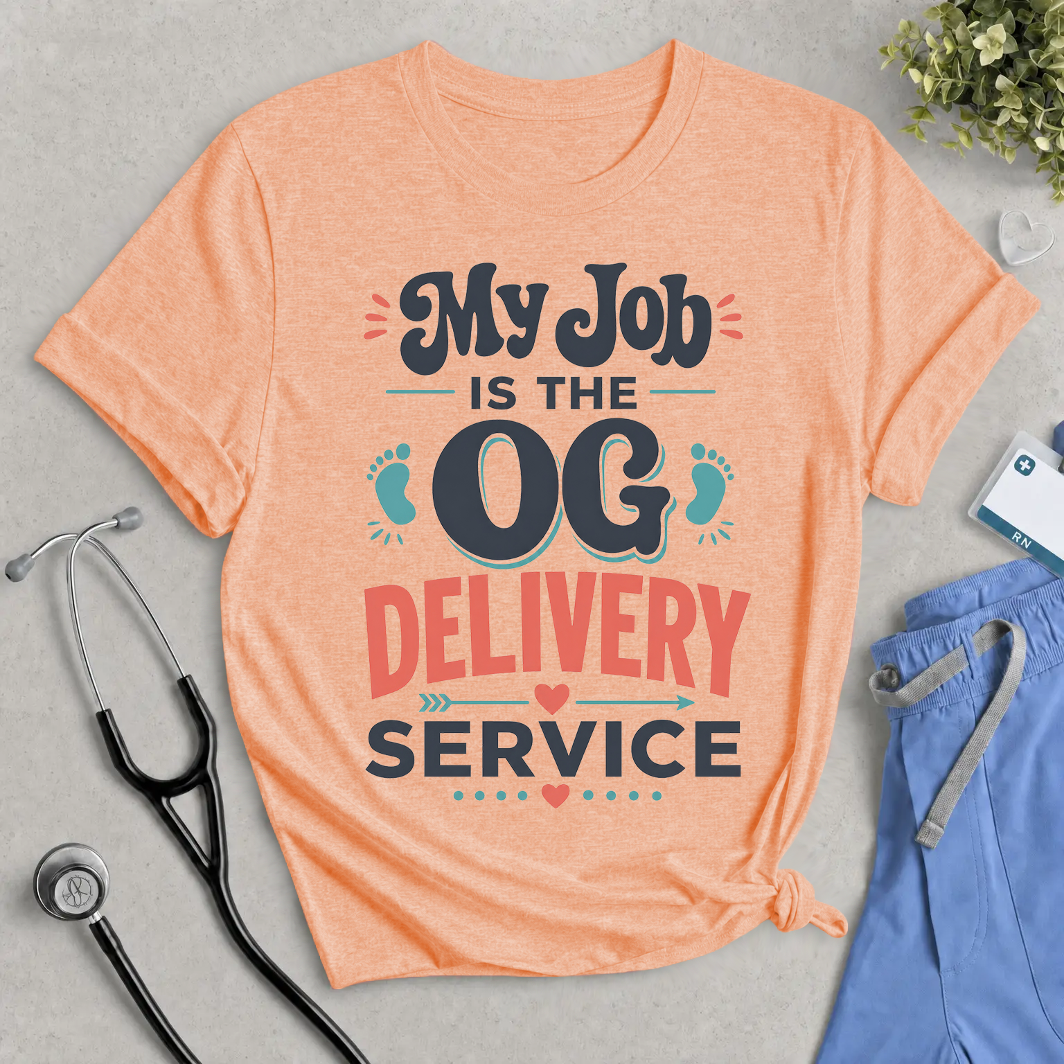 Retro L&D Nurse Shirt | OG Delivery Service Tee | Labor and Delivery Nurse Gift | Groovy OBGYN Nursing T-Shirt