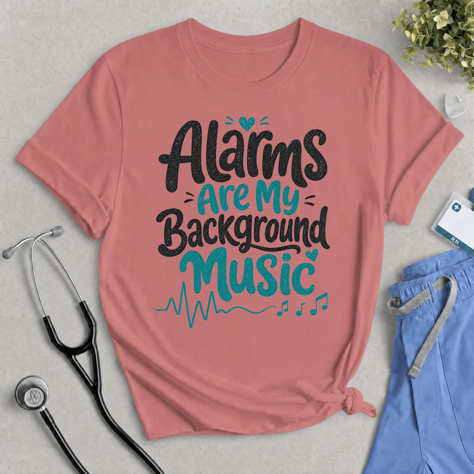 Alarms Are My Background Music T‑Shirt