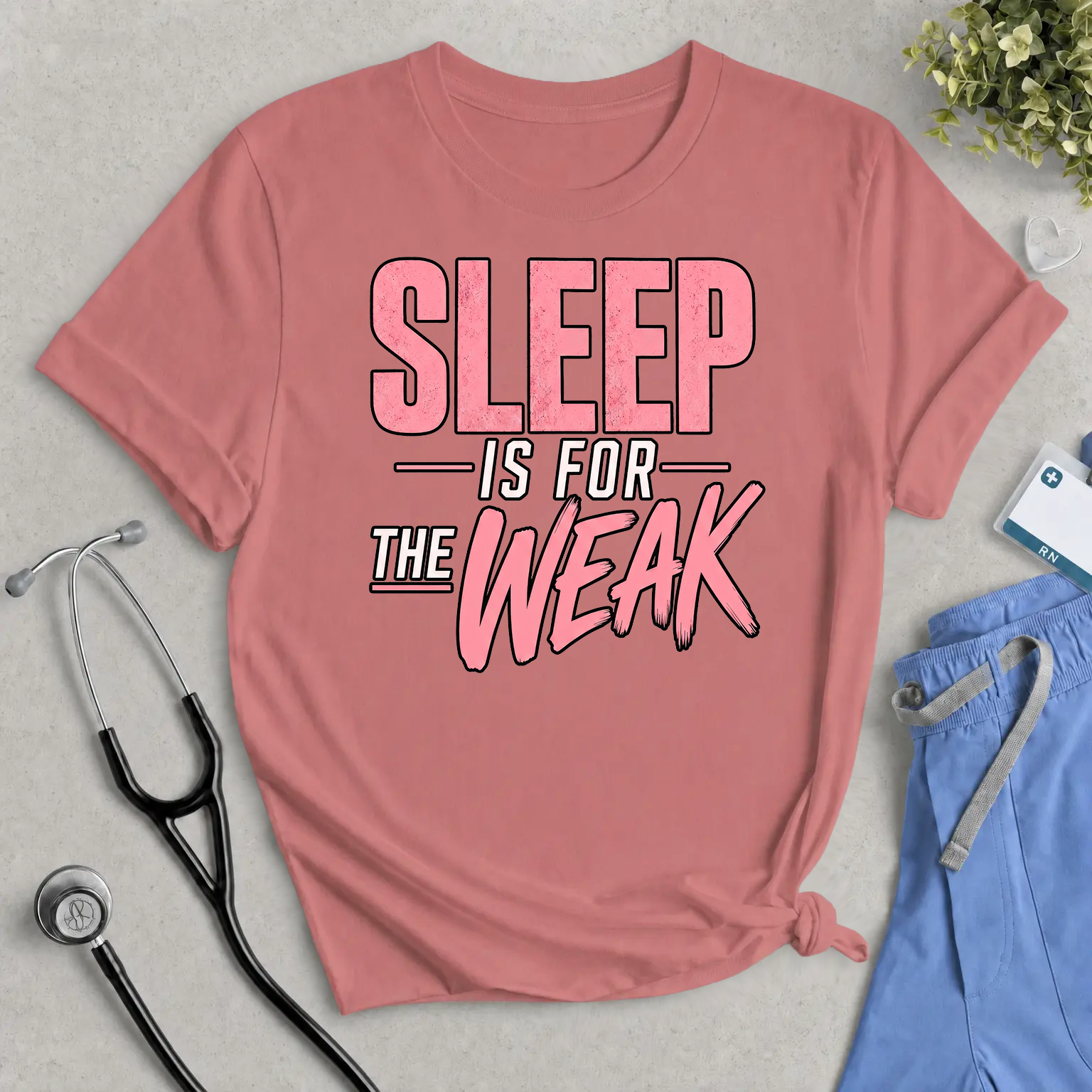 Sleep Is For The Weak Tee — Funny Motivational Graphic T-Shirt