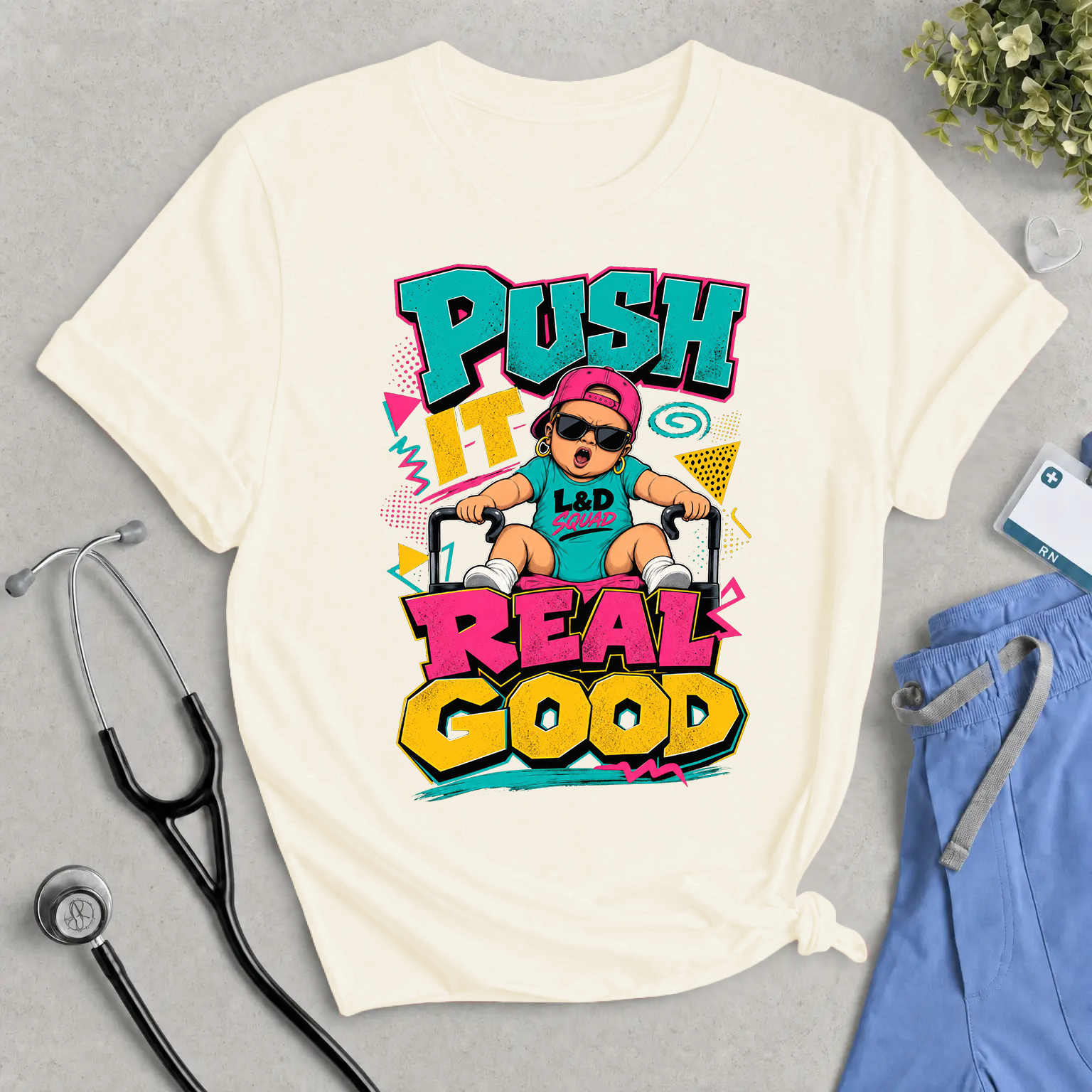 Push It Real Good - Retro L&D Squad Tee