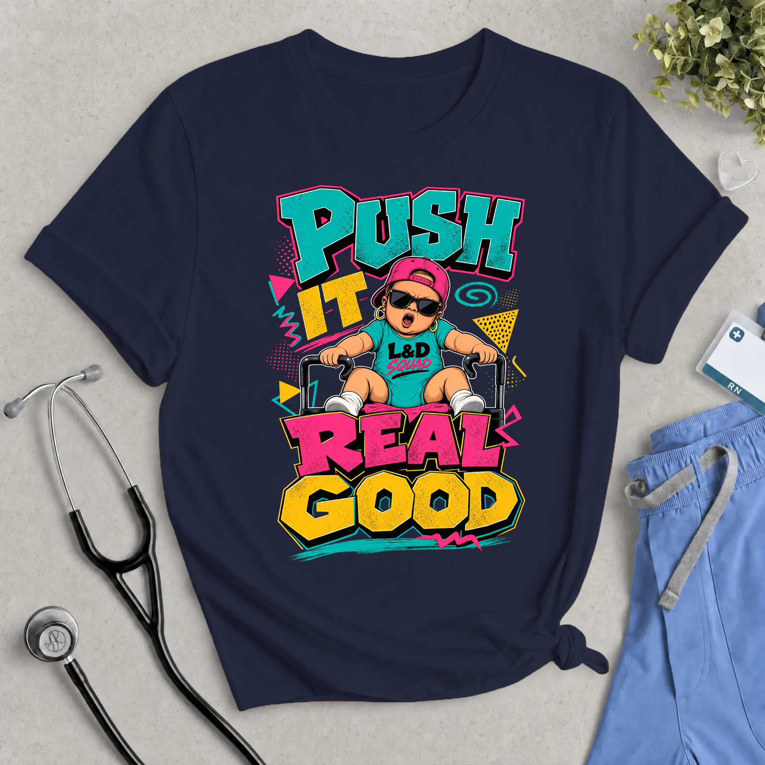 Push It Real Good - Retro L&D Squad Tee