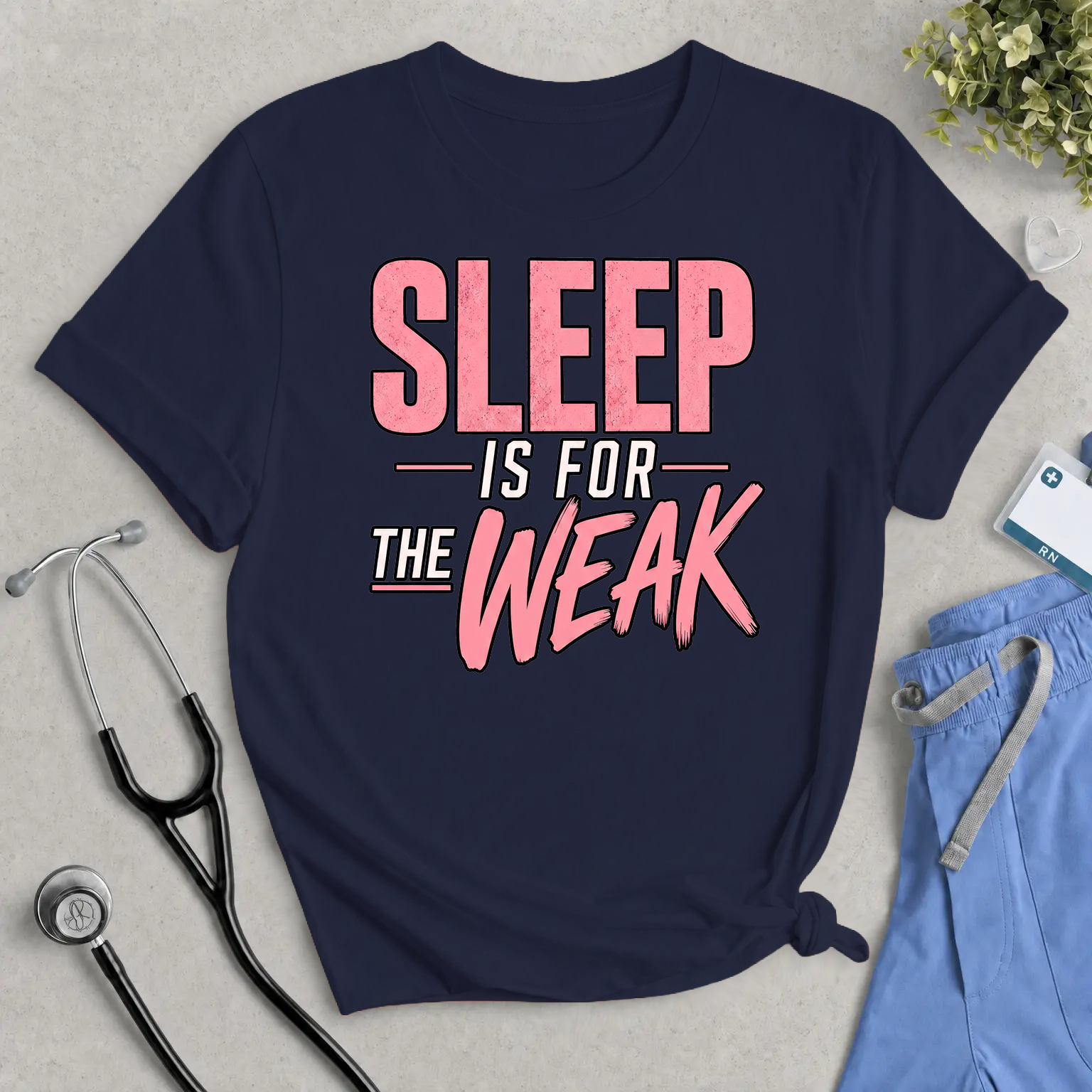 Sleep Is For The Weak Tee — Funny Motivational Graphic T-Shirt