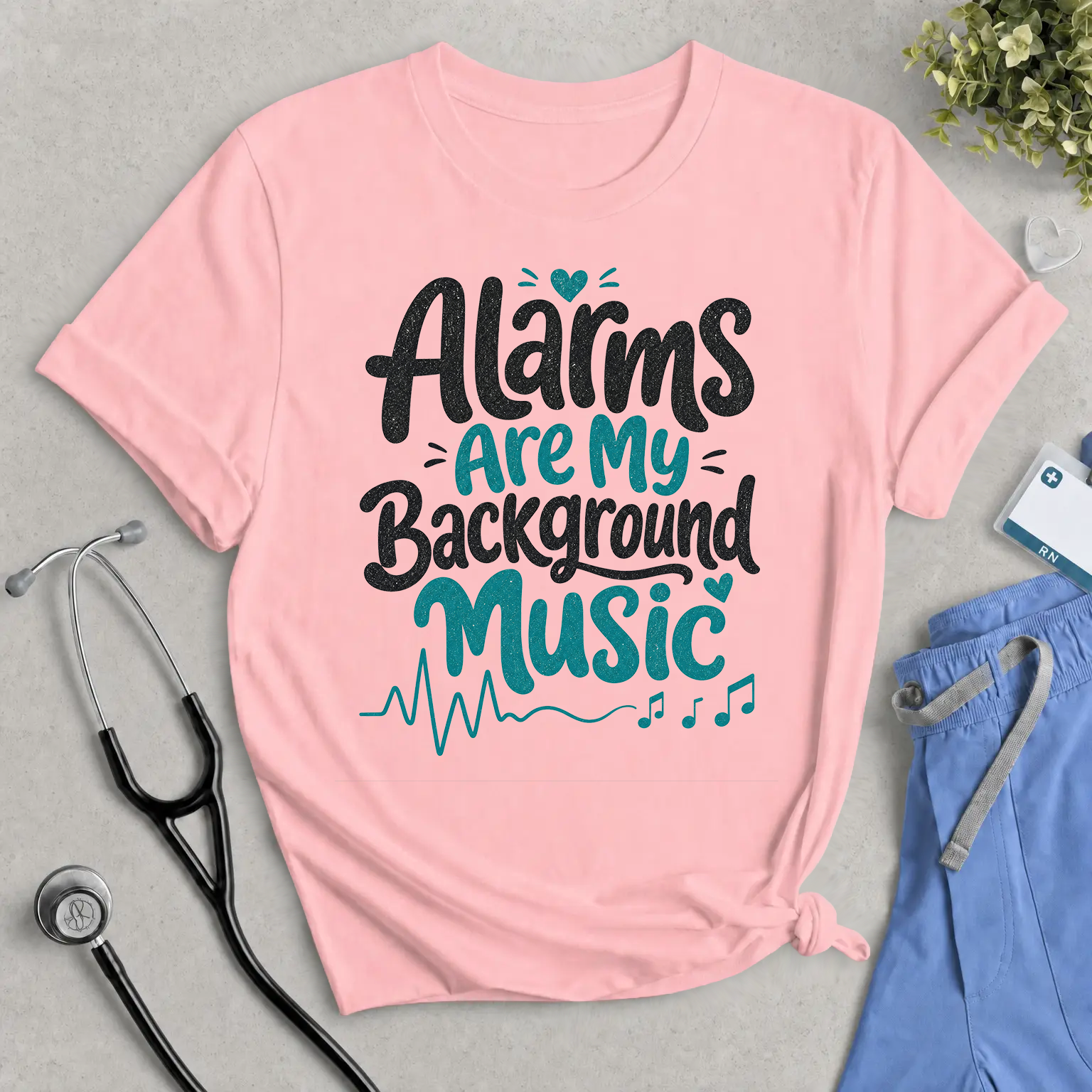 Alarms Are My Background Music T‑Shirt