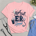 Night Shift ER Squad T-Shirt – Stethoscope & Coffee Nurse/Doctor Tee