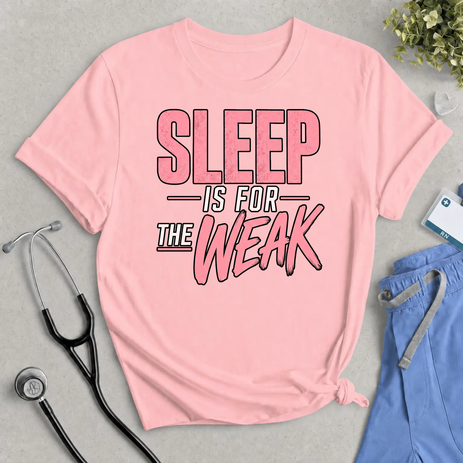 Sleep Is For The Weak Tee — Funny Motivational Graphic T-Shirt