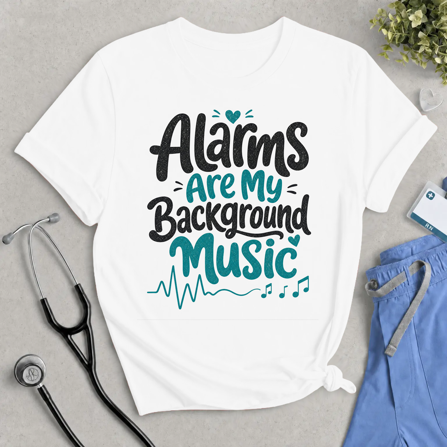 Alarms Are My Background Music T‑Shirt