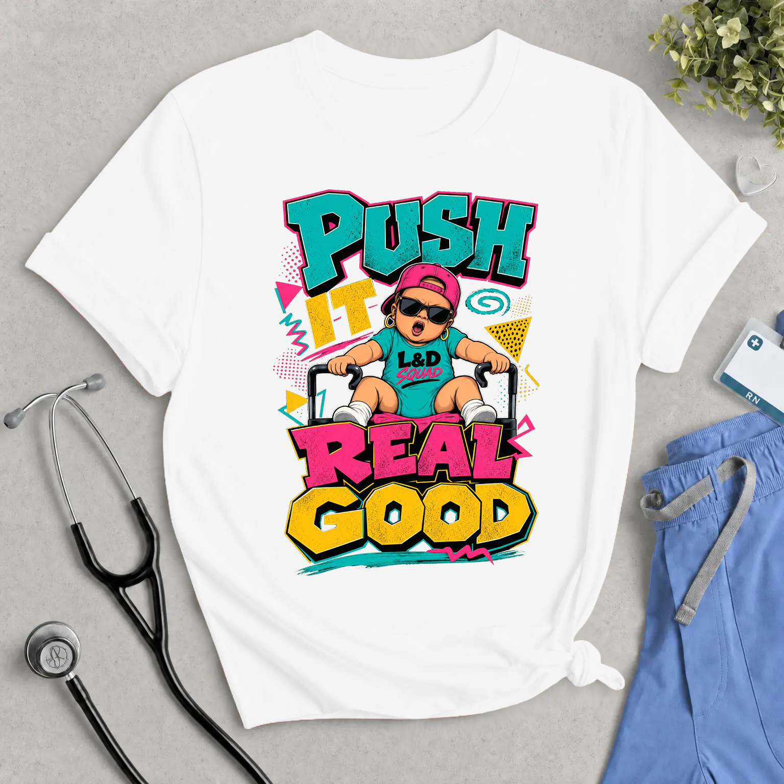 Push It Real Good - Retro L&D Squad Tee