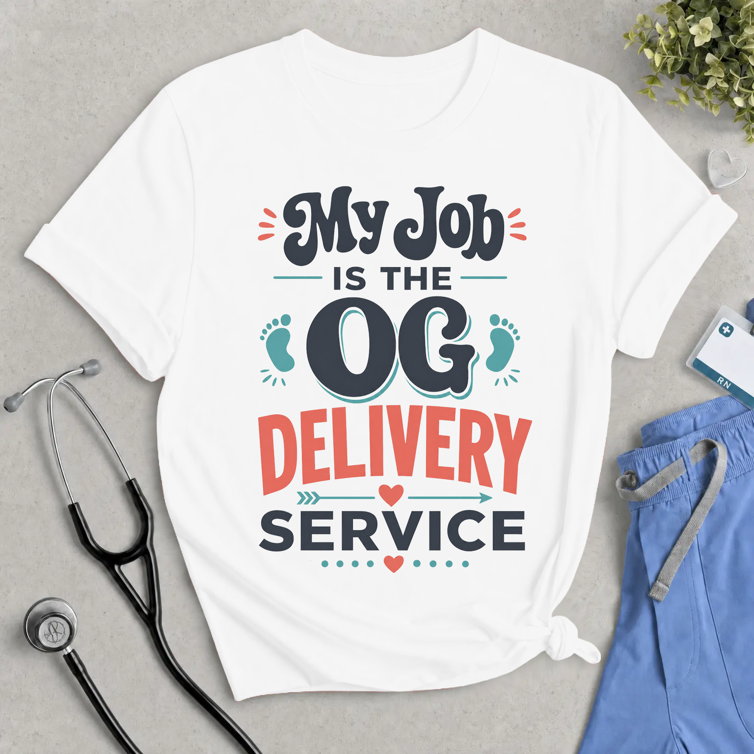 Retro L&D Nurse Shirt | OG Delivery Service Tee | Labor and Delivery Nurse Gift | Groovy OBGYN Nursing T-Shirt