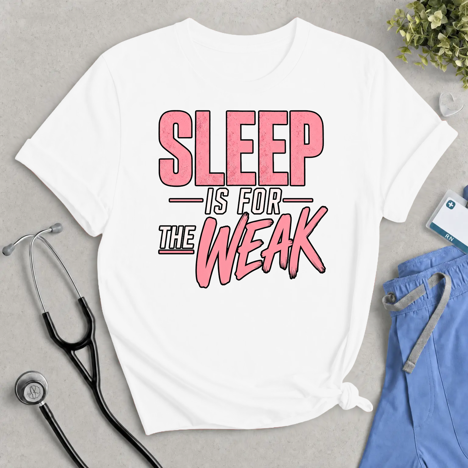 Sleep Is For The Weak Tee — Funny Motivational Graphic T-Shirt
